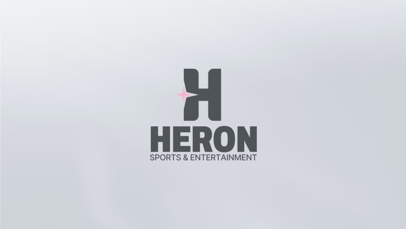 Heron Sports and Entertainment logo with stylized H and star accent